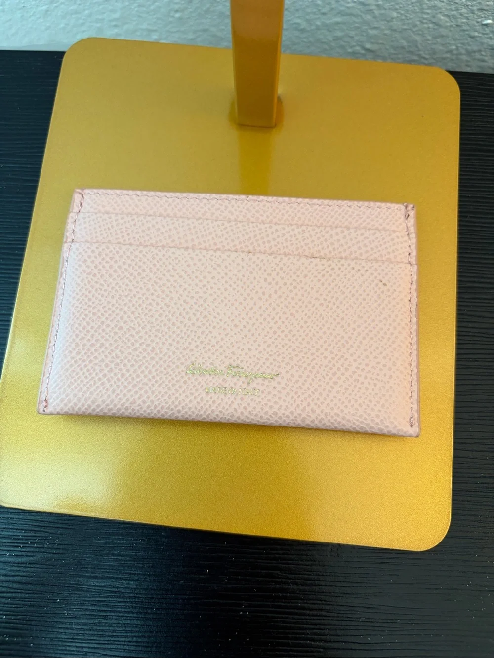Ferragamo Gancini leather card case